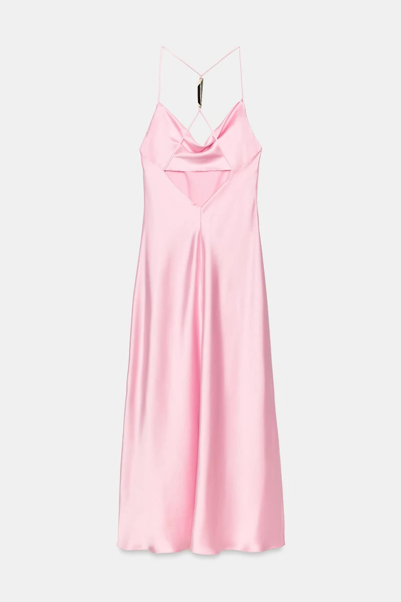 GOLD-TONE HARDWARE SLIP DRESS