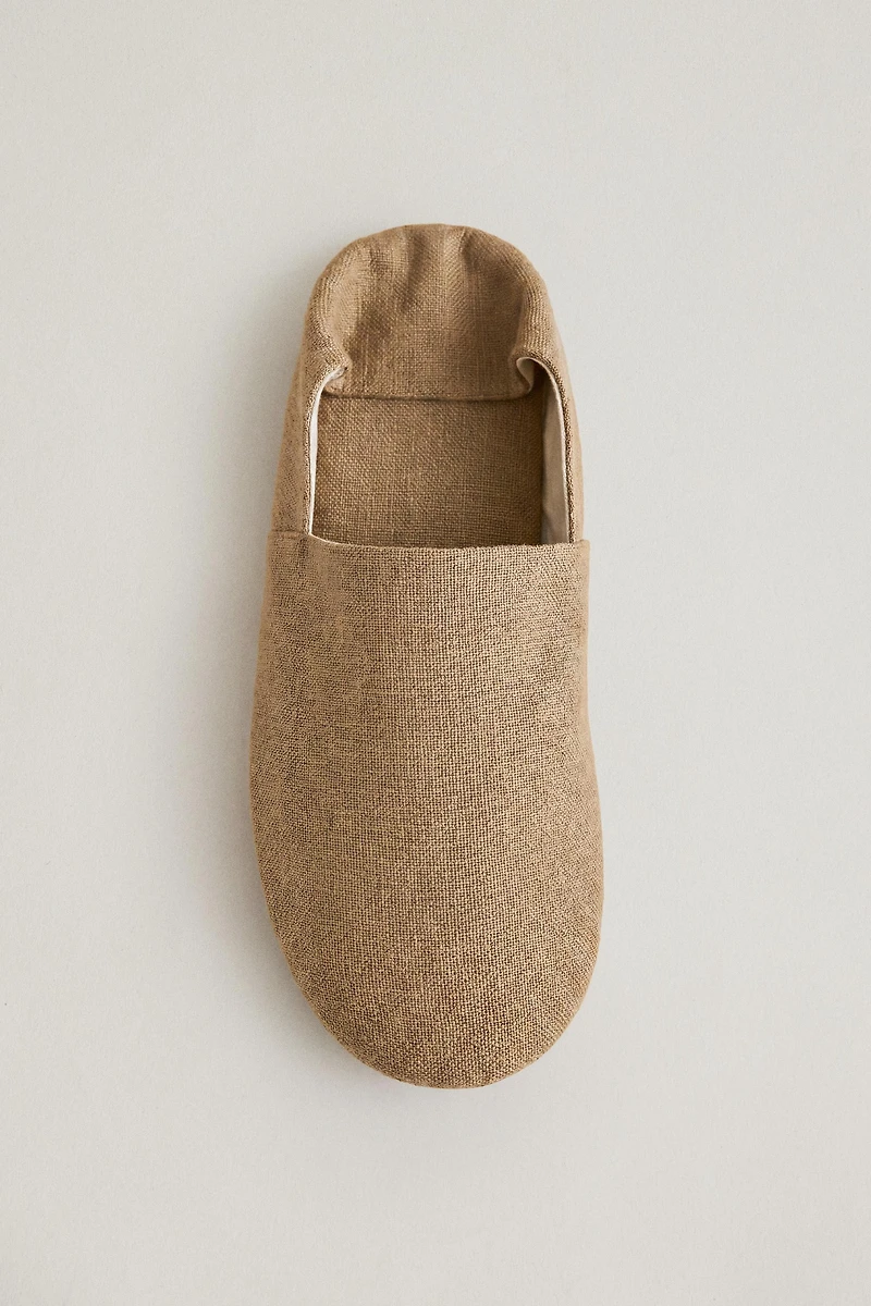 FABRIC MOROCCAN SLIPPERS