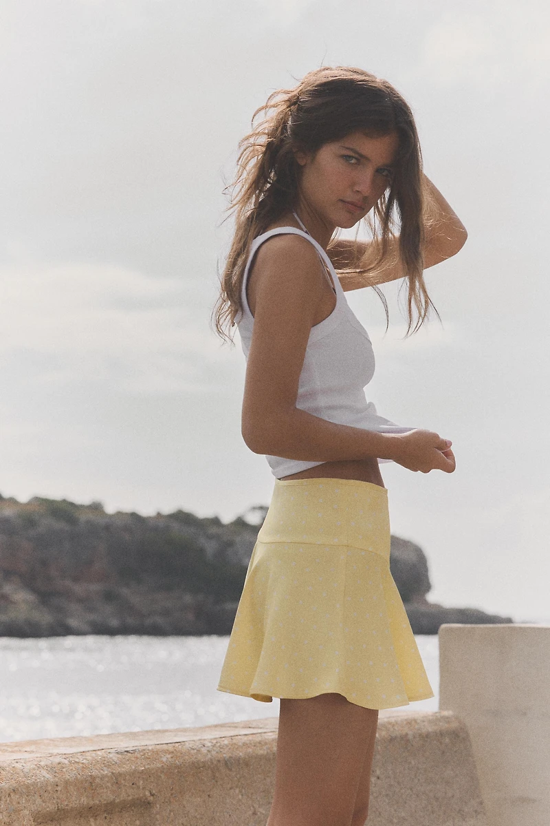 SATIN FLARE SHORTS