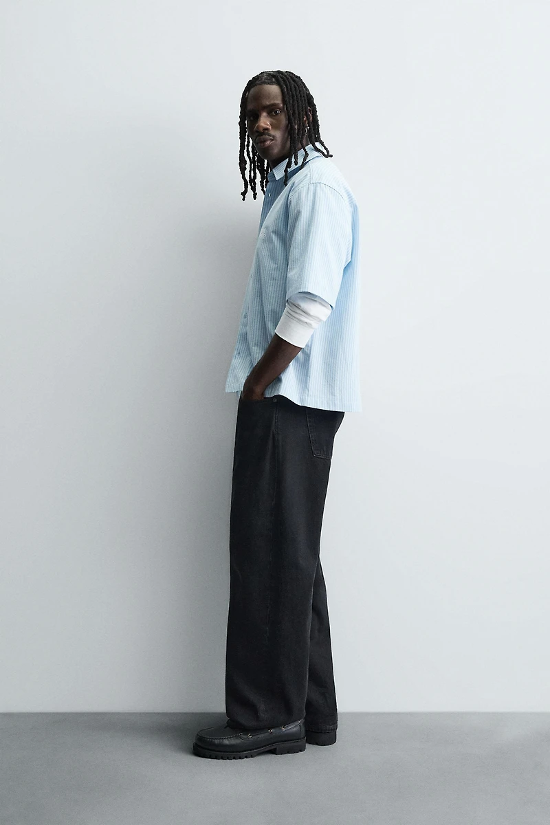 EMBROIDERED STRIPED SHIRT