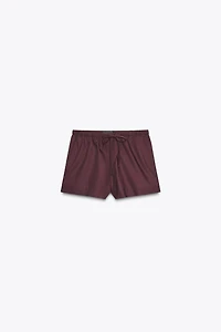 POPLIN MINI SHORTS