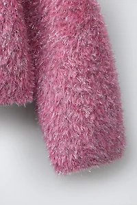 SPARKLY FAUX FUR KNIT JUMPER