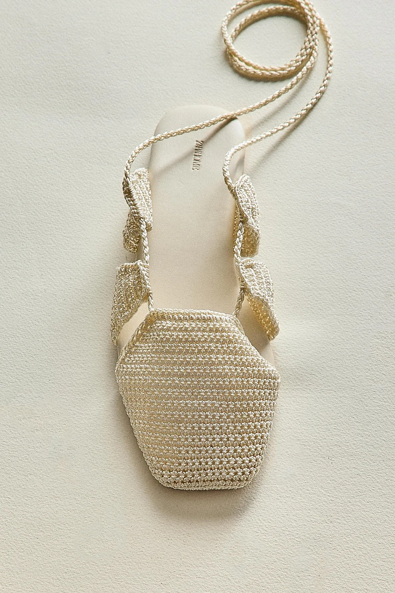 CROCHET SANDALS WITH ANKLE STRAPS