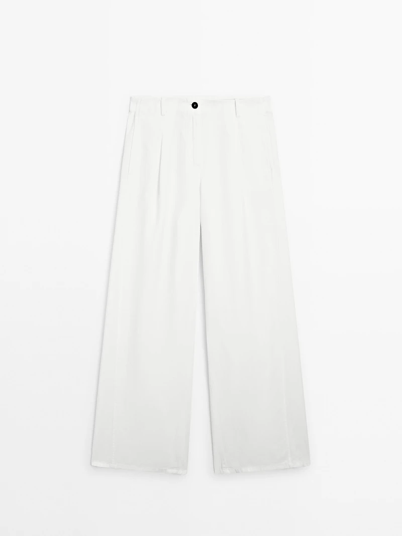 Pantalon barrel fluide couture
