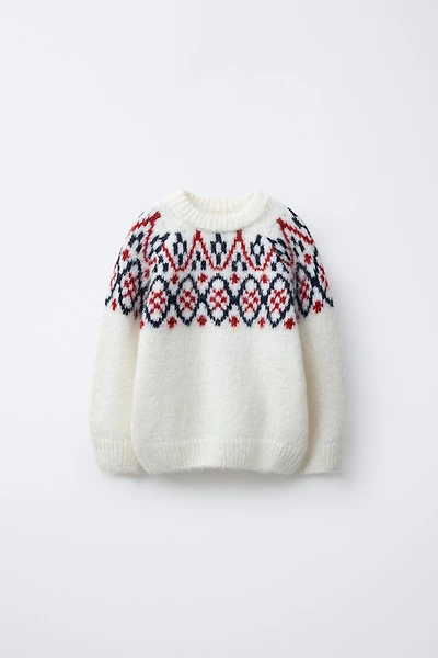 WOOL BLEND JACQUARD KNIT JUMPER