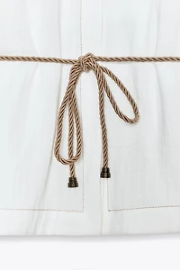BELTED SAFARI SHIRT