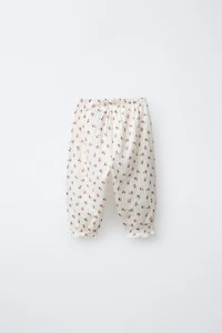 PANTALON À FLEURS TEXTURÉ