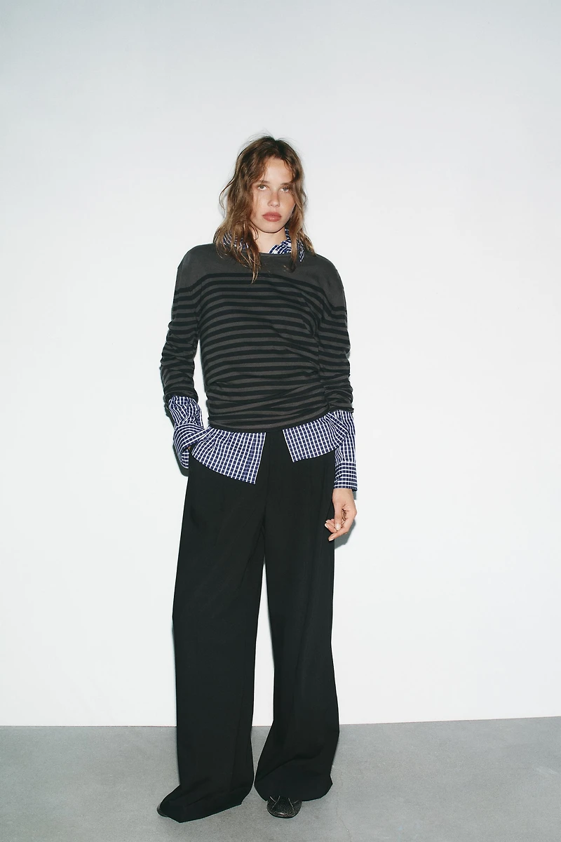 FLAP PLEATED PANTS
