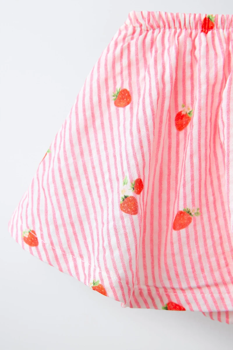 STRIPED STRAWBERRY SKIRTED BOTTOMS