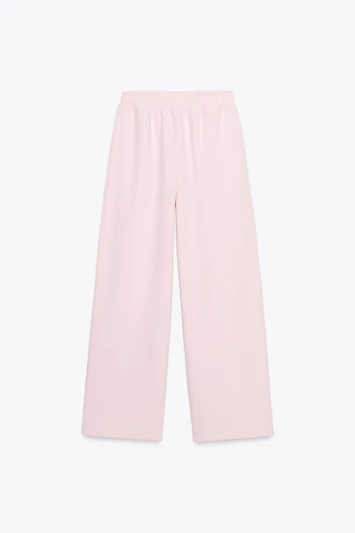 ADJUSTABLE HEM STRAIGHT BASIC FLEECE PANTS