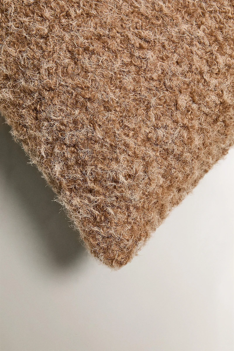 HOUSSE DE COUSSIN FOURRURE CARDÉE