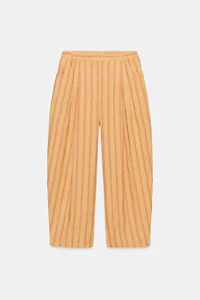 ZW COLLECTION STRIPED LINEN-BLEND PANTS