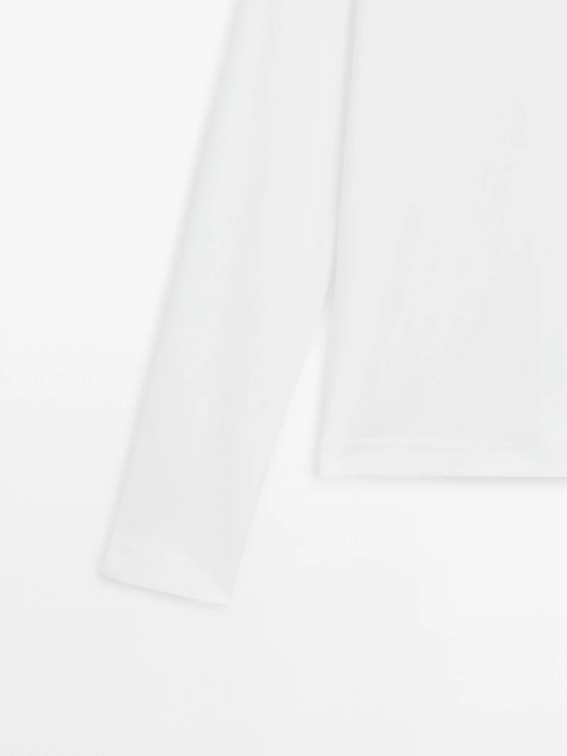T-shirt à manches longues 100 % coton interlock