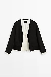 Veste double contraste total look