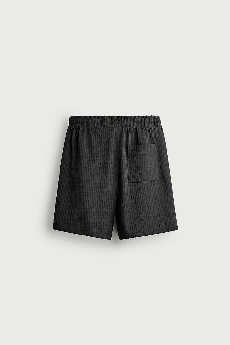 COMFORT SEERSUCKER REGULAR FIT SHORTS