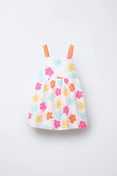 ROBE TEXTURÉE IMPRIMÉE LACET