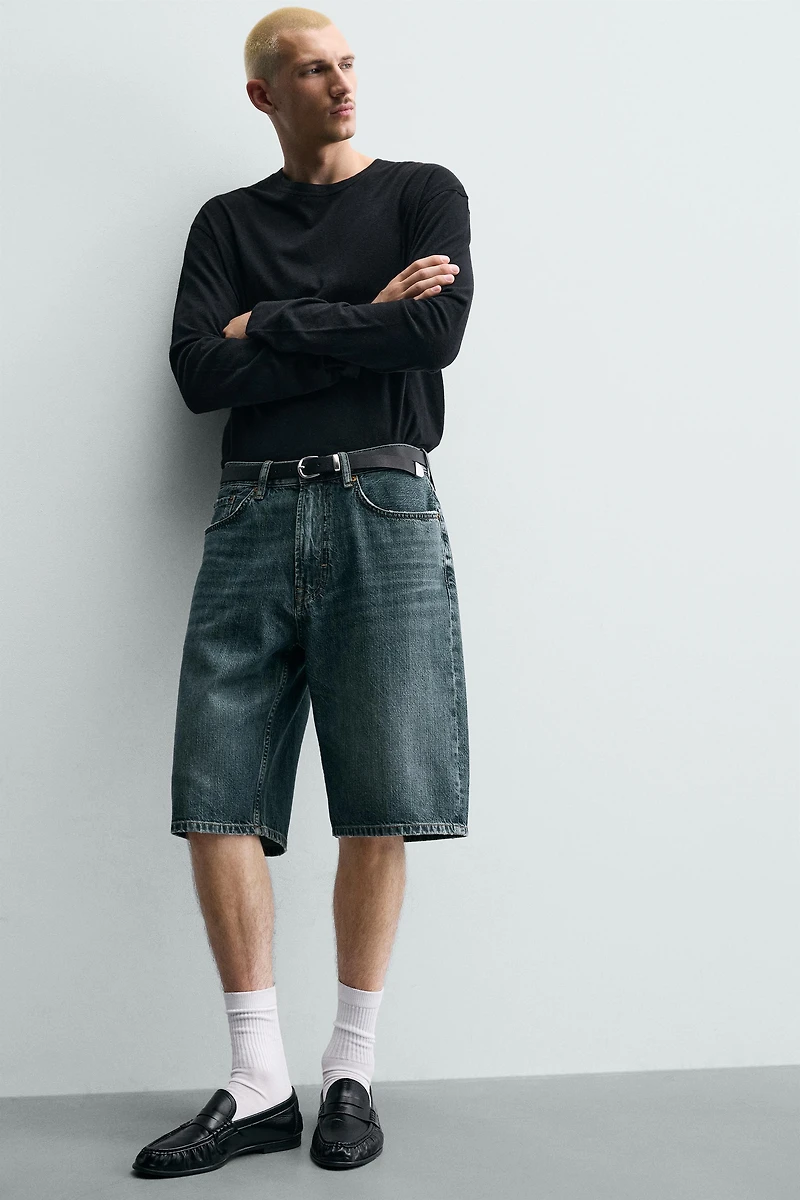 LOOSE FIT DENIM SHORTS