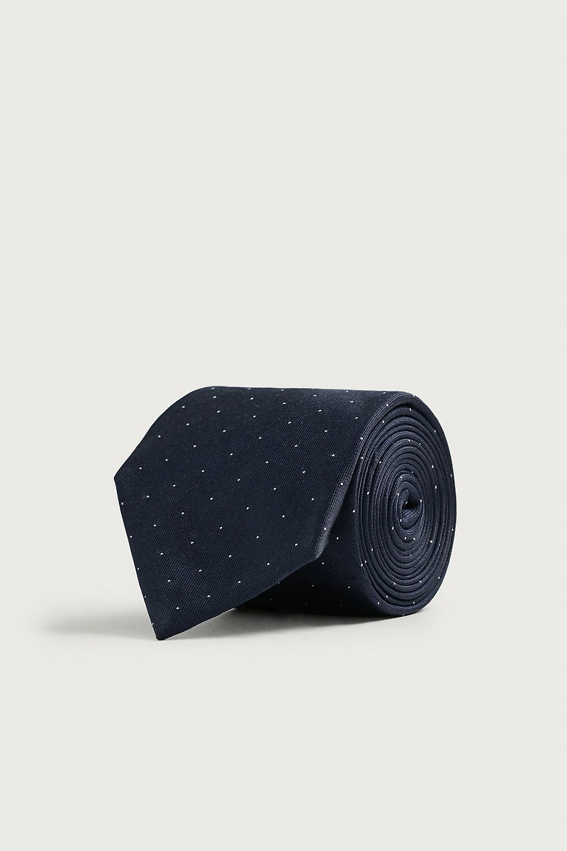 100% SILK POLKA DOT TIE