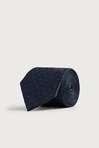100% SILK POLKA DOT TIE