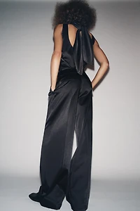 SATIN PLEATED PANTS ZW COLLECTION