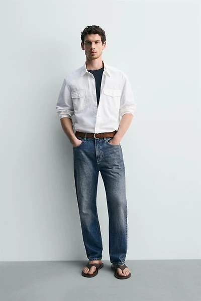 CHEMISE COTON - LYOCELL À POCHES