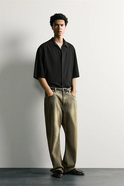 TEXTURED BOXY FIT SHIRT
