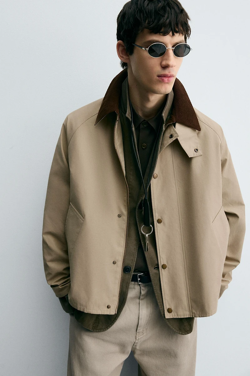 BLOUSON TECHNIQUE COL CONTRASTANT