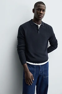 PEARLESCENT KNIT POLO SHIRT