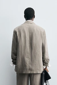 WASHED 100% LINEN SUIT BLAZER