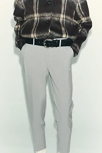 BELTED SLIM PANTS