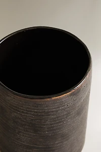 BLACK CERAMIC TOOTHBRUSH TUMBLER