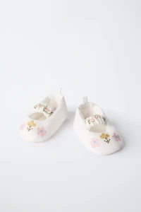 EMBROIDERED COTTON BOOTIES