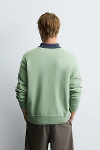 REVERSE EFFECT COTTON SWEATER
