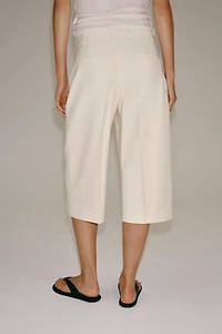 ZW COLLECTION STRAIGHT DARTED BERMUDA SHORTS