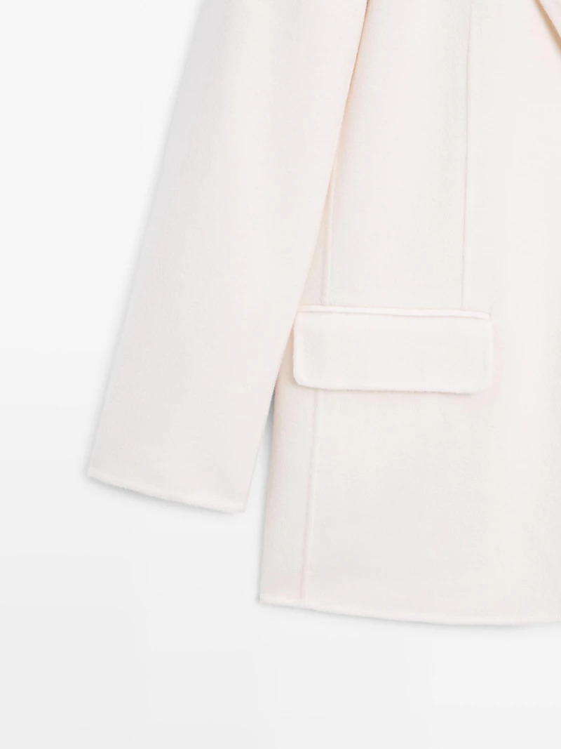 Blazer avec écharpe en laine mélangée