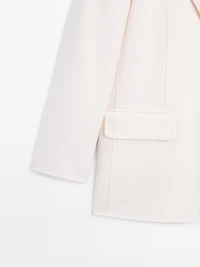 Blazer avec écharpe en laine mélangée