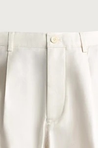 STRAIGHT FIT PLEATED PANTS