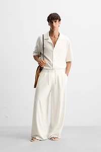 TEXTURED RELAXED FIT PANTS