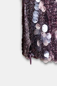 TOP HALTER À PAILLETTES