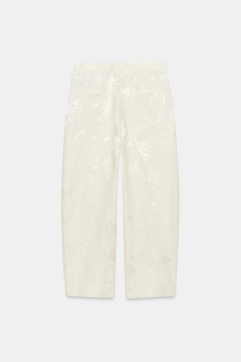ZW COLLECTION JACQUARD BARREL PANTS