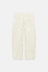 ZW COLLECTION JACQUARD BARREL PANTS