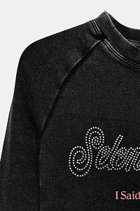 SELENA GOMEZ RIBBED T-SHIRT