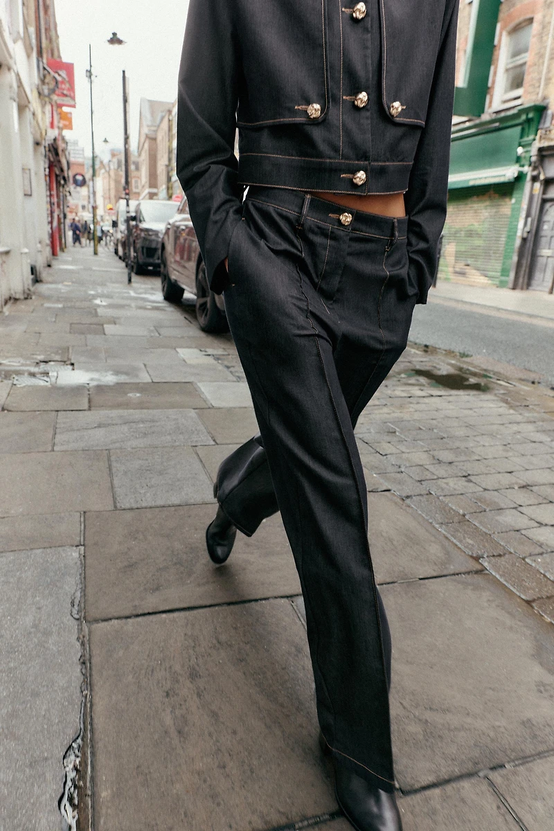 PANTALON DROIT NERVURÉ
