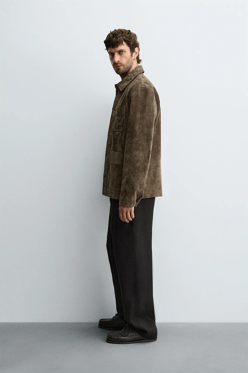 SUEDE LEATHER OVERSHIRT