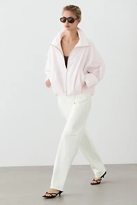 Veste bomber à col montant