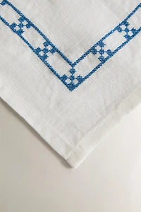 GEOMETRIC EMBROIDERED NAPKINS (PACK OF 2)