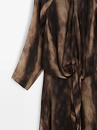 Flowing animal print dress