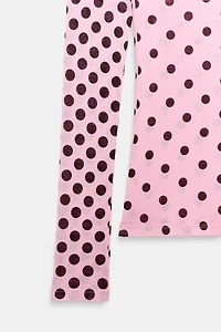 SUPIMA® LONG SLEEVE POLKA DOT T-SHIRT