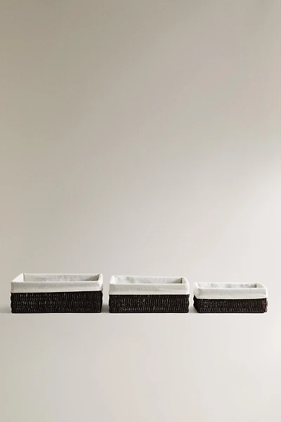 RECTANGULAR FABRIC INTERIOR BASKET