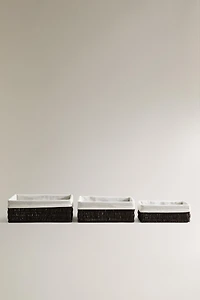 RECTANGULAR FABRIC INTERIOR BASKET